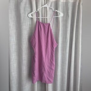 Superdown Pink Halter Mini Dress